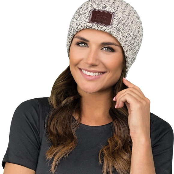 love your melon | black speckled beanie one size - Picture 4 of 9